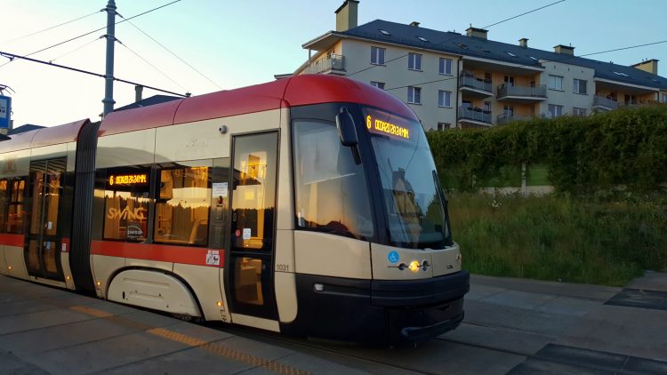 Modern tram in Gdansk