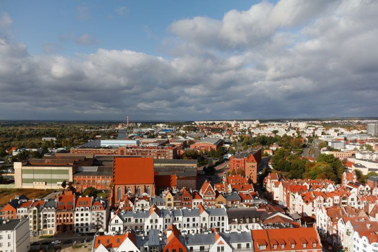 View from Elblag Cathedral towards the Old Town