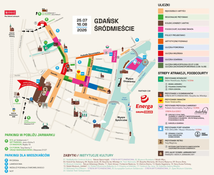 St Dominic Fair in Gdansk 2026 Map